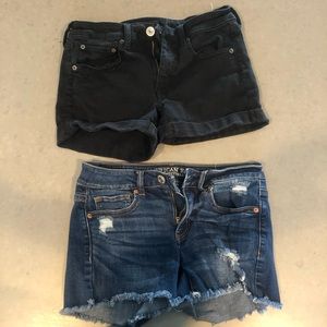 2 pairs American Eagle jean shorts